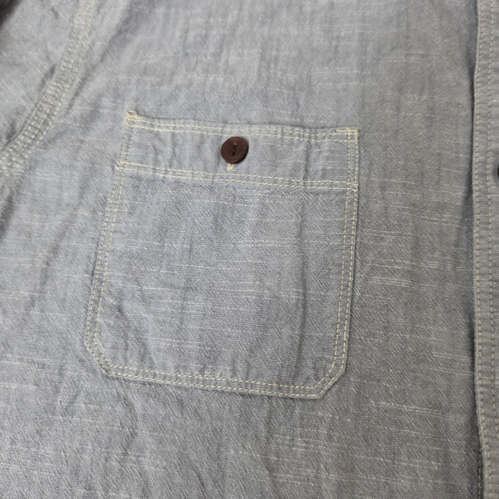 G.H. Bass & Co. Button Down Shirt Mens XL Grey Excellent Long Sleeve Workwear - Picture 10 of 11